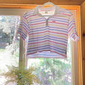 Vans  Rainbow Striped Crop Top